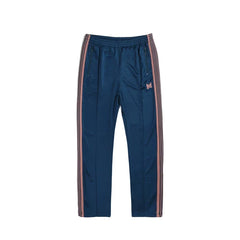Needles Style Embroidered Butterfly Multi-Stripe Track Pants - Navy/Pink-Orange